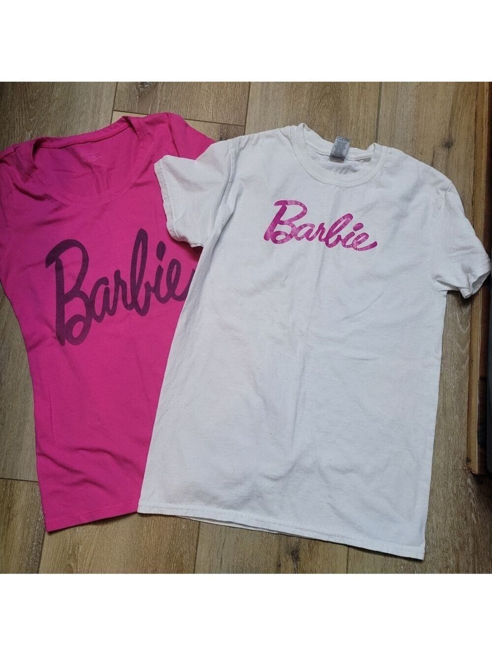 Barbie Pink And White T-Shirts One Size S Other M